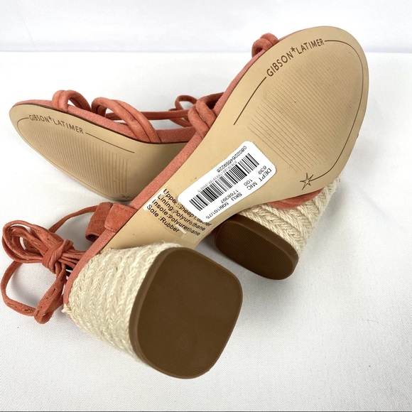 🆕 GIBSON & LATIMER Tasha Suede Block Heel Sandals - Picture 7 of 8